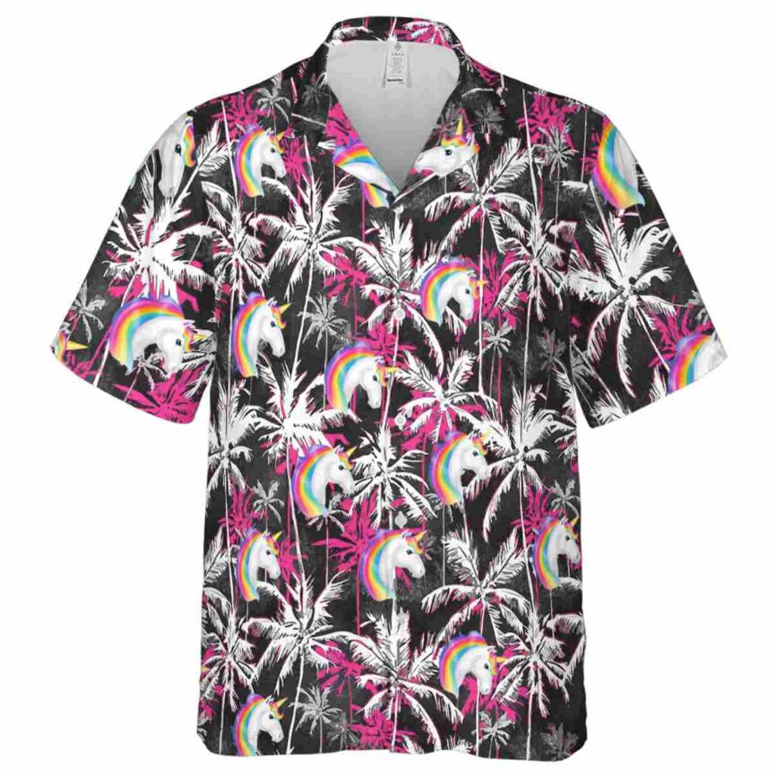 Unicorn Palm Themed Hawaiian Shirt Fashion forward