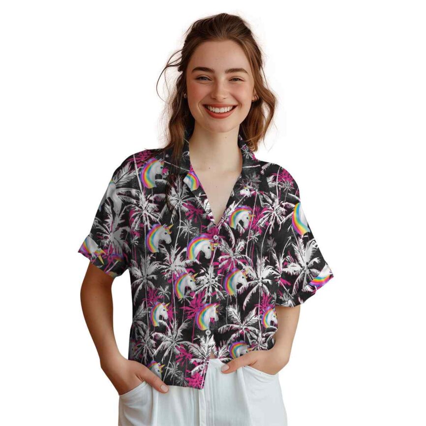 Unicorn Palm Themed Hawaiian Shirt Top rated