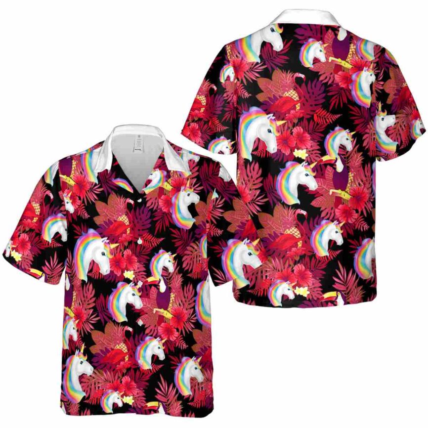 Unicorn Tropical Bird Hawaiian Shirt Premium grade