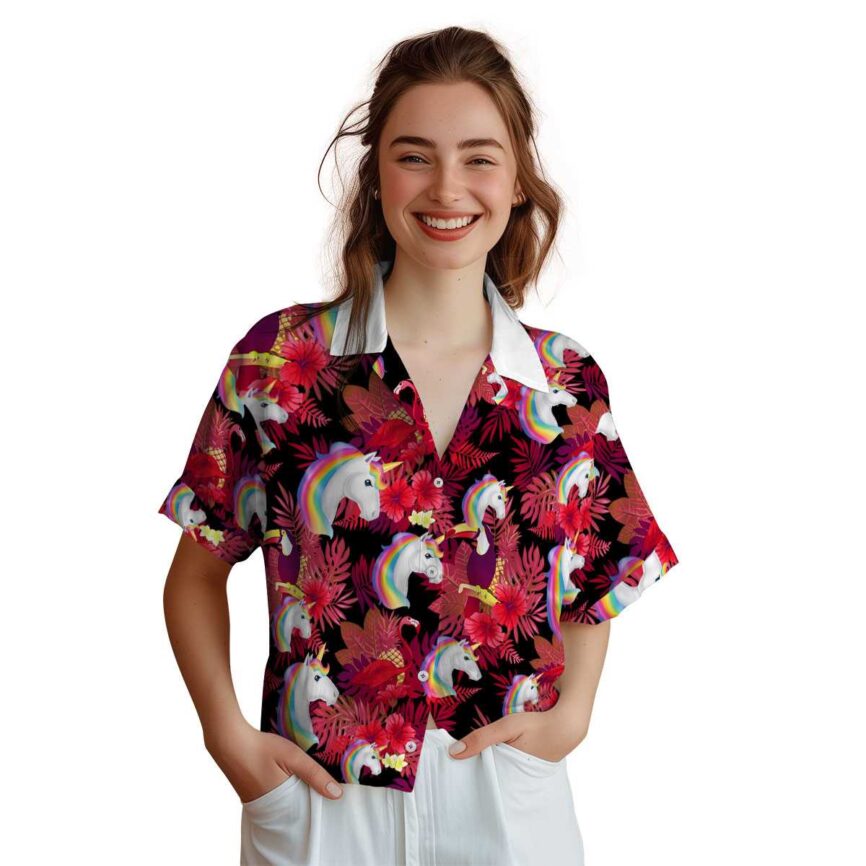 Unicorn Tropical Bird Hawaiian Shirt Top rated