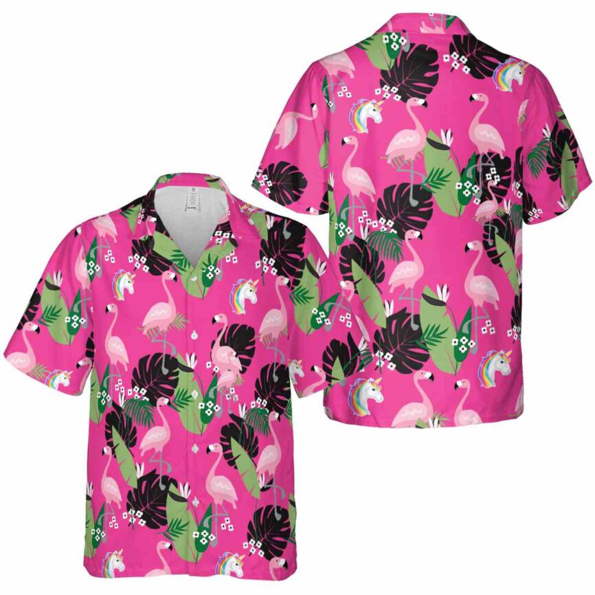 Unicorn Tropical Flamingo Hawaiian Shirt Premium grade