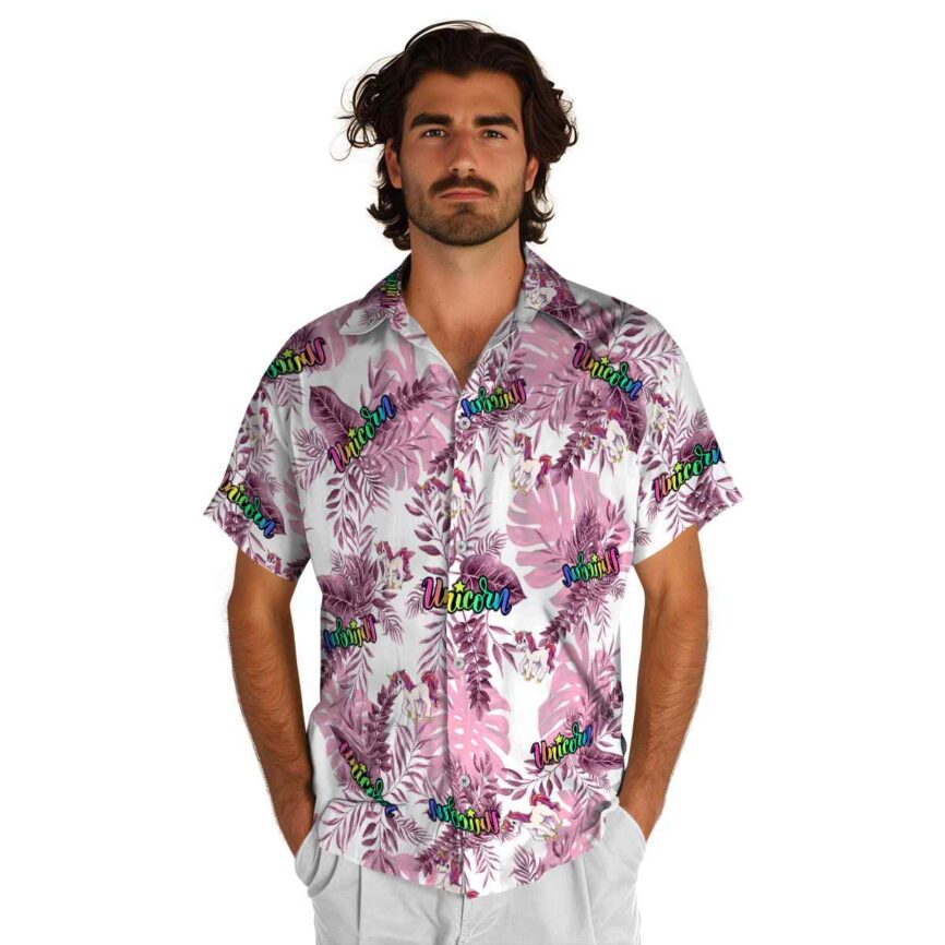 Unicorn Tropical Fronds Hawaiian Shirt New Arrival