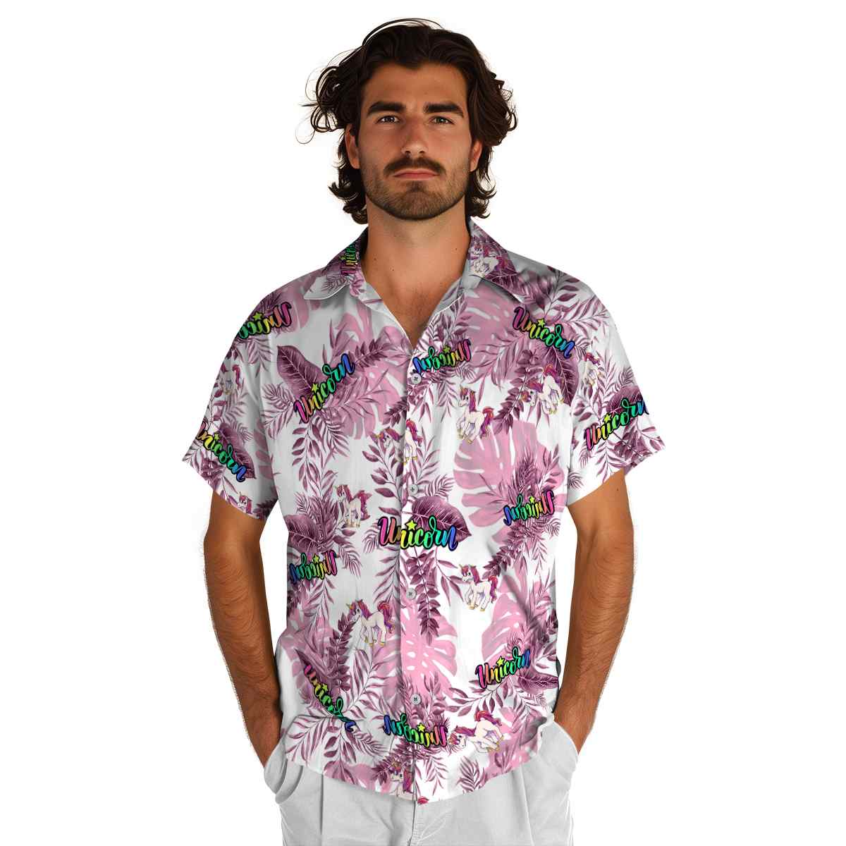 Unicorn Tropical Fronds Hawaiian Shirt New Arrival Unicorn Tropical Fronds Hawaiian Shirt New Arrival