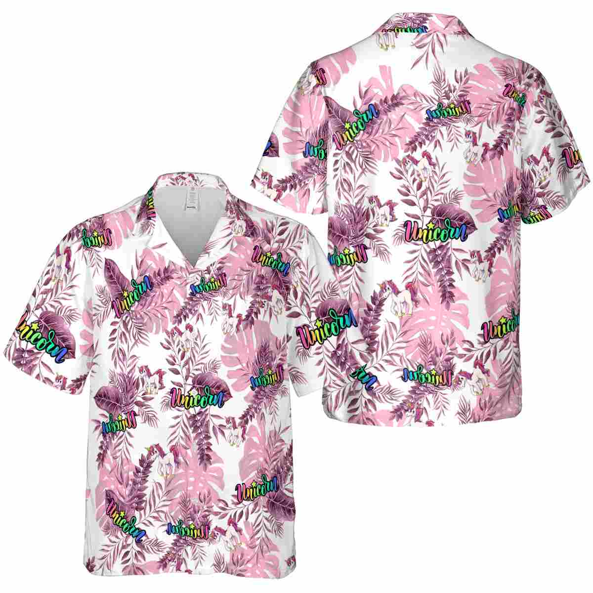 Unicorn Tropical Fronds Hawaiian Shirt Premium grade Unicorn Tropical Fronds Hawaiian Shirt Premium grade
