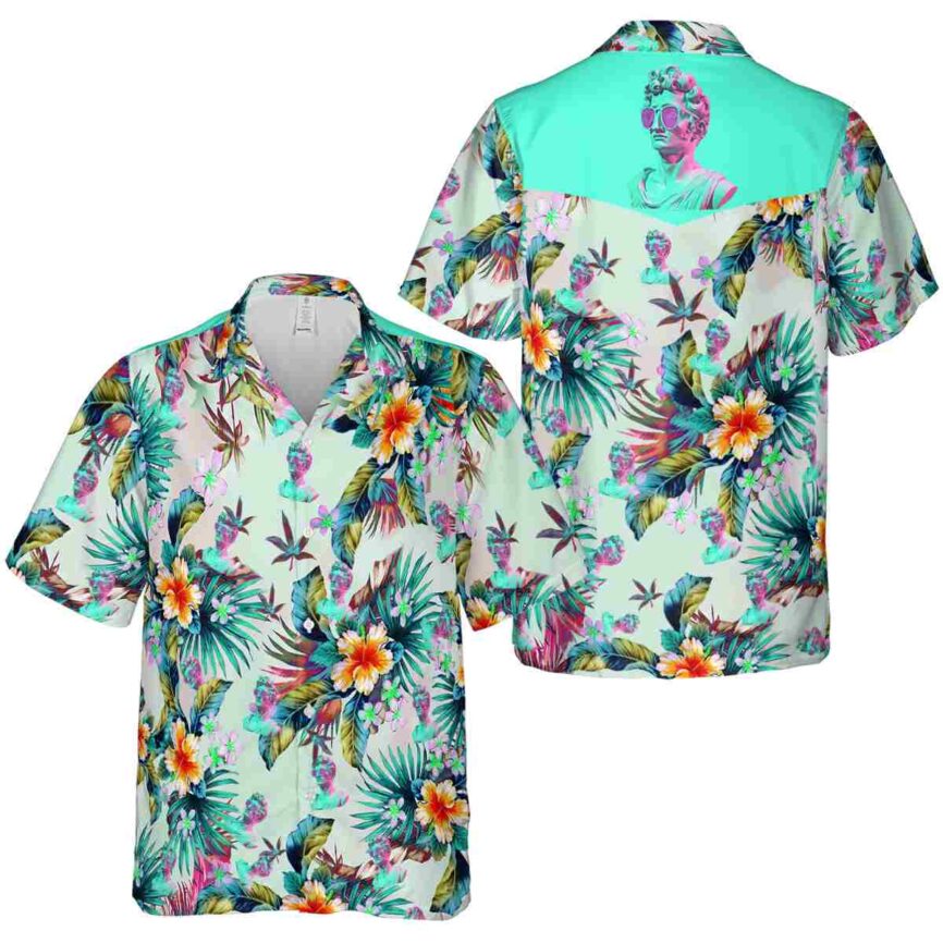 Vaporwave Floral Burst Hawaiian Shirt Premium grade