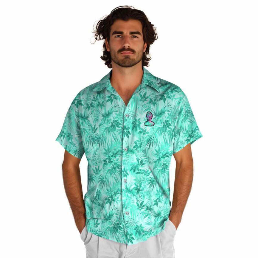 Vaporwave Foliage Print Hawaiian Shirt New Arrival