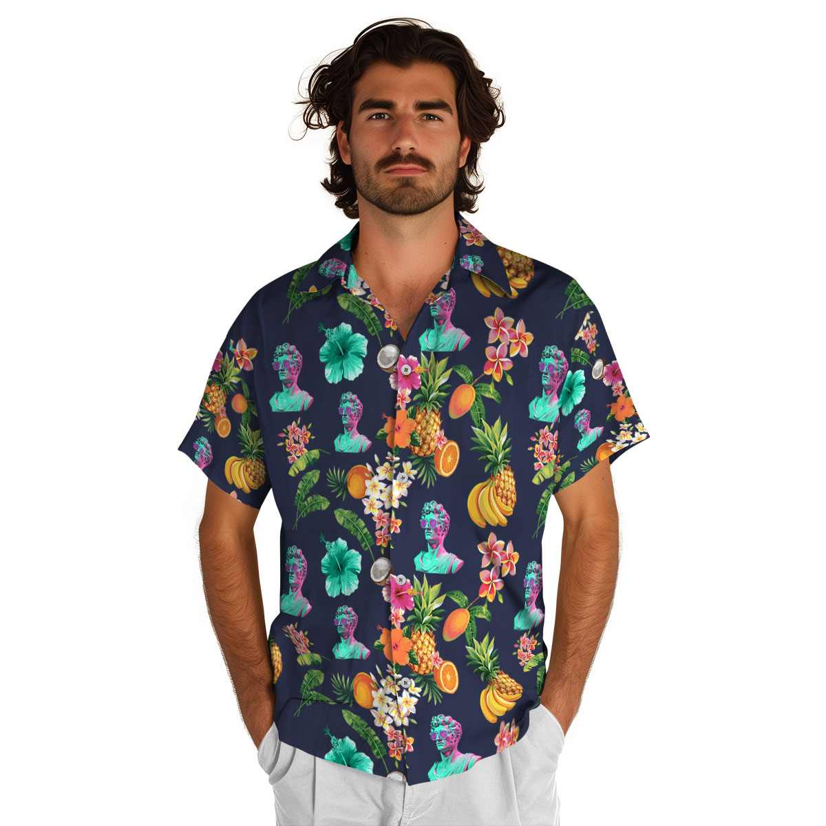 Vaporwave Fruit Pattern Hawaiian Shirt New Arrival Vaporwave Fruit Pattern Hawaiian Shirt New Arrival