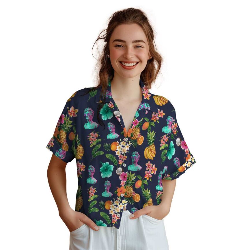 Vaporwave Fruit Pattern Hawaiian Shirt Top rated