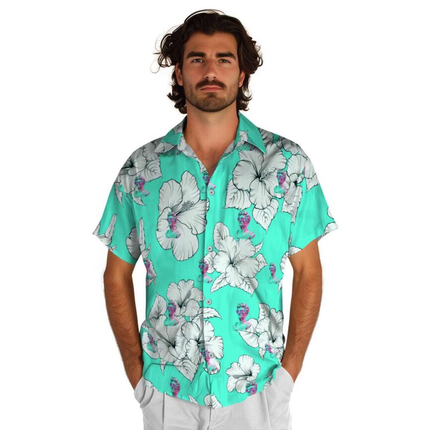 Vaporwave Hibiscus Flower Hawaiian Shirt New Arrival
