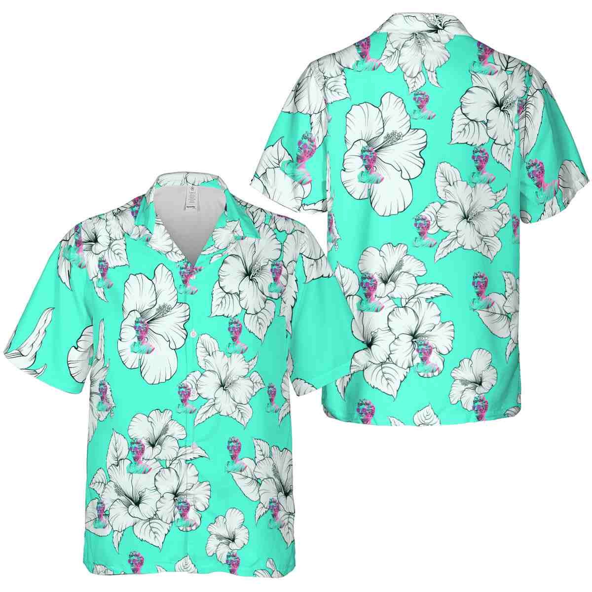 Vaporwave Hibiscus Flower Hawaiian Shirt Premium grade Vaporwave Hibiscus Flower Hawaiian Shirt Premium grade
