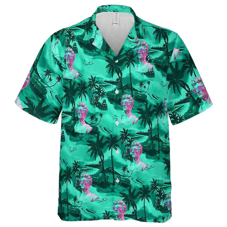 Vaporwave Island Beach Hawaiian Shirt Fashion forward