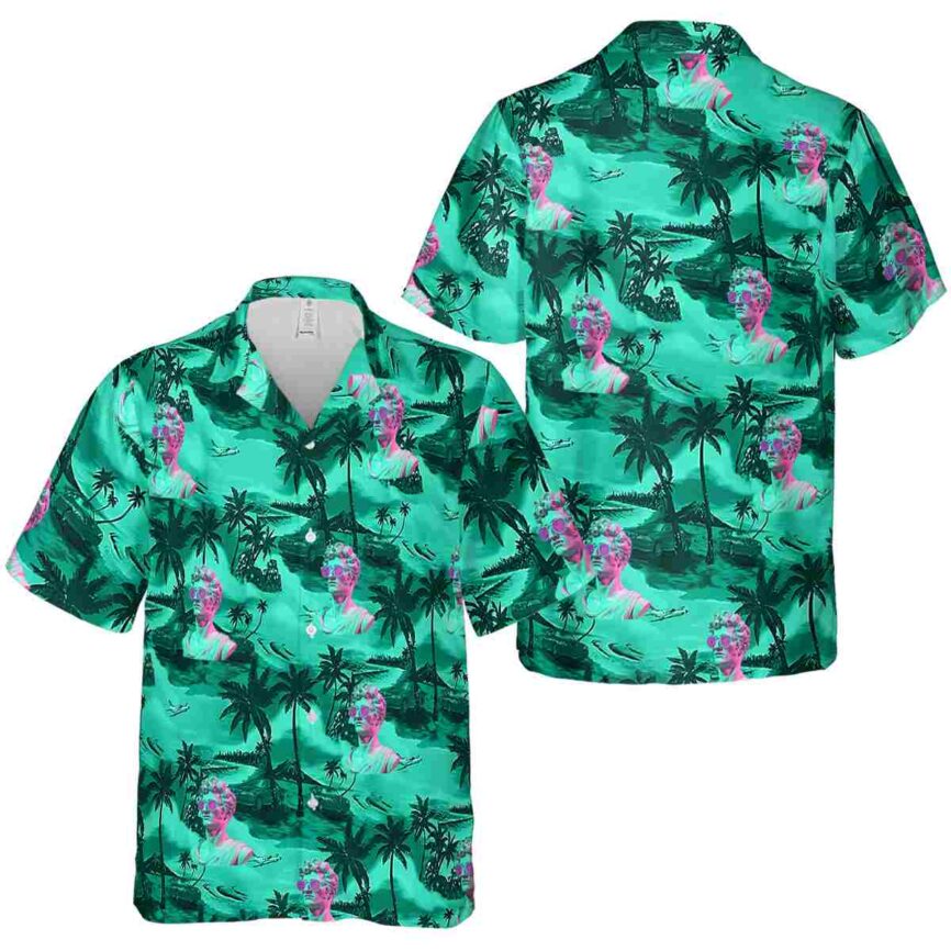 Vaporwave Island Beach Hawaiian Shirt Premium grade