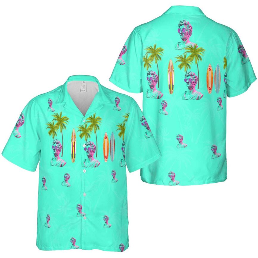 Vaporwave Island Theme Hawaiian Shirt Premium grade