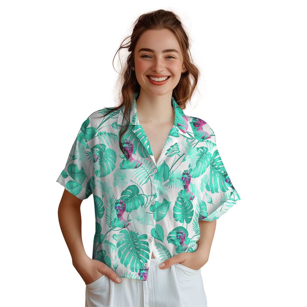 Vaporwave Leaf Pattern Hawaiian Shirt Top rated Vaporwave Leaf Pattern Hawaiian Shirt Top rated