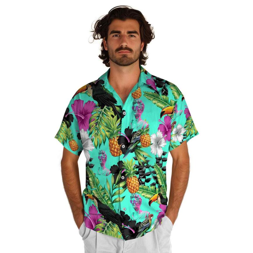 Vaporwave Leafy Toucan Hawaiian Shirt New Arrival