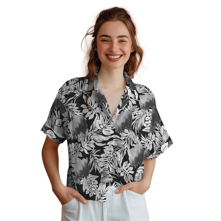 Vaporwave Monstera Foliage Hawaiian Shirt Top rated