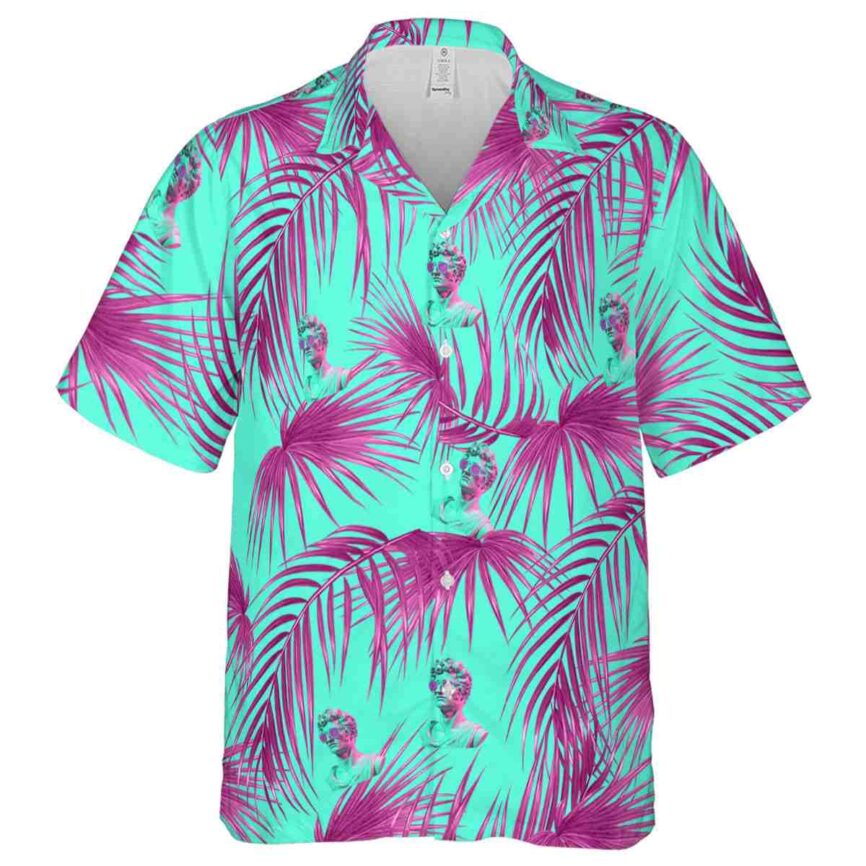 Vaporwave Palm Frond Hawaiian Shirt Fashion forward