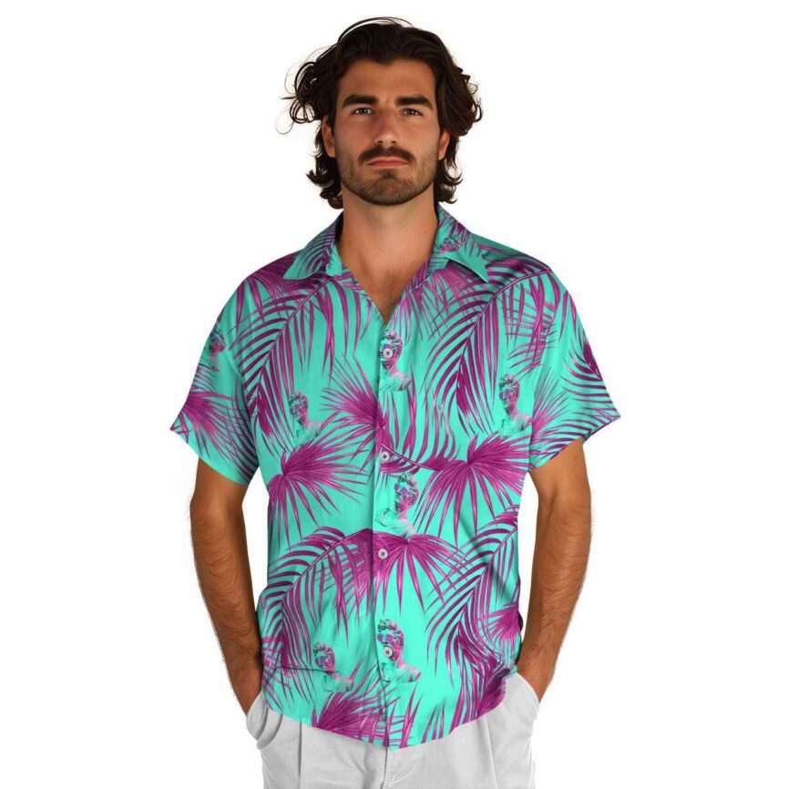 Vaporwave Palm Frond Hawaiian Shirt New Arrival