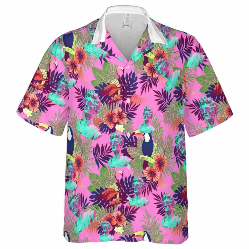 Vaporwave Tropical Bird Hawaiian Shirt Fashion forward