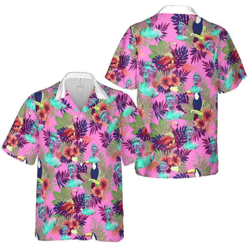 Vaporwave Tropical Bird Hawaiian Shirt Premium grade