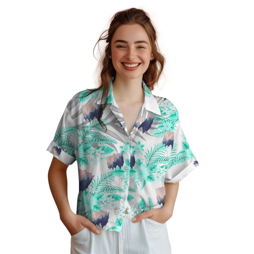 Vaporwave Tropical Blossom Hawaiian Shirt Top rated
