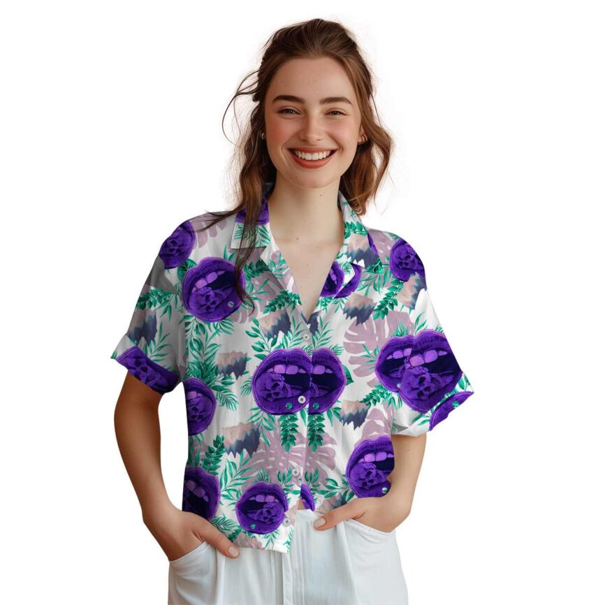 Vaporwave Tropical Fronds Hawaiian Shirt Top rated