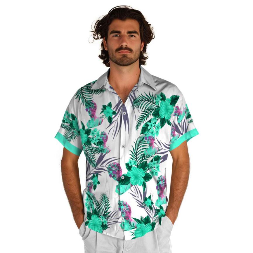 Vaporwave US Flag Floral Hawaiian Shirt New Arrival
