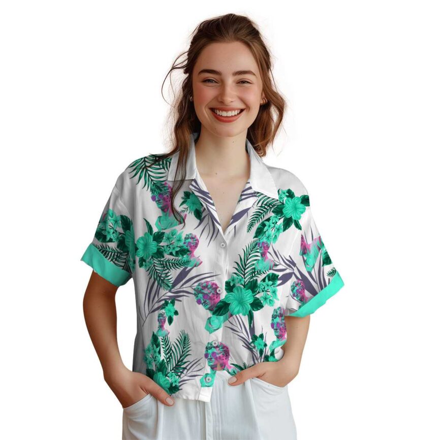 Vaporwave US Flag Floral Hawaiian Shirt Top rated