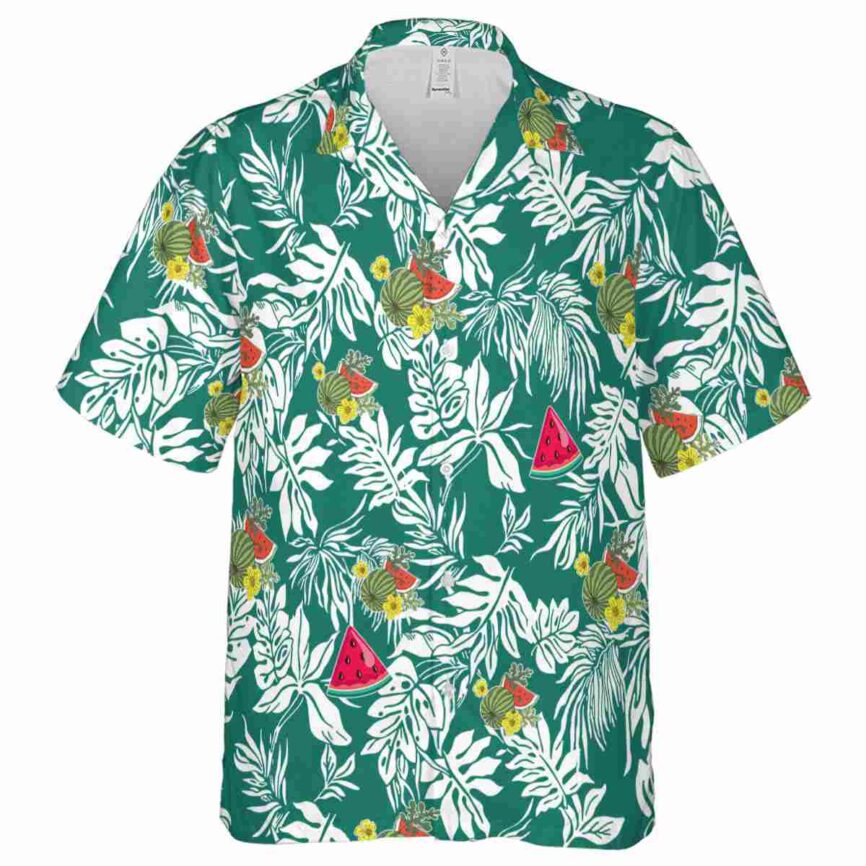Watermelon Bold Foliage Hawaiian Shirt Fashion forward