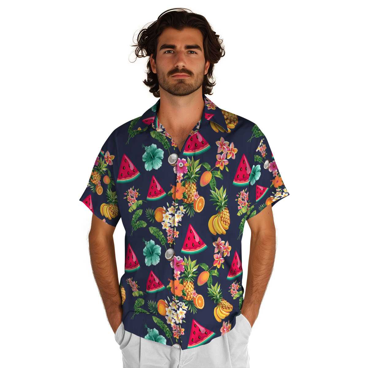 Watermelon Fruit Pattern Hawaiian Shirt New Arrival Watermelon Fruit Pattern Hawaiian Shirt New Arrival