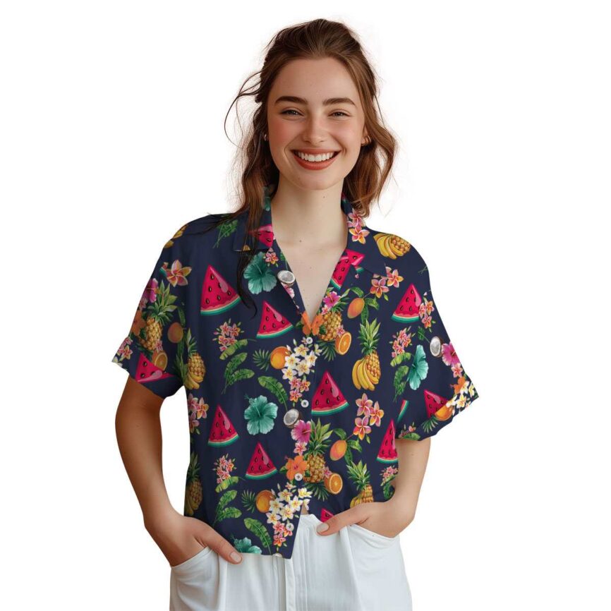 Watermelon Fruit Pattern Hawaiian Shirt Top rated