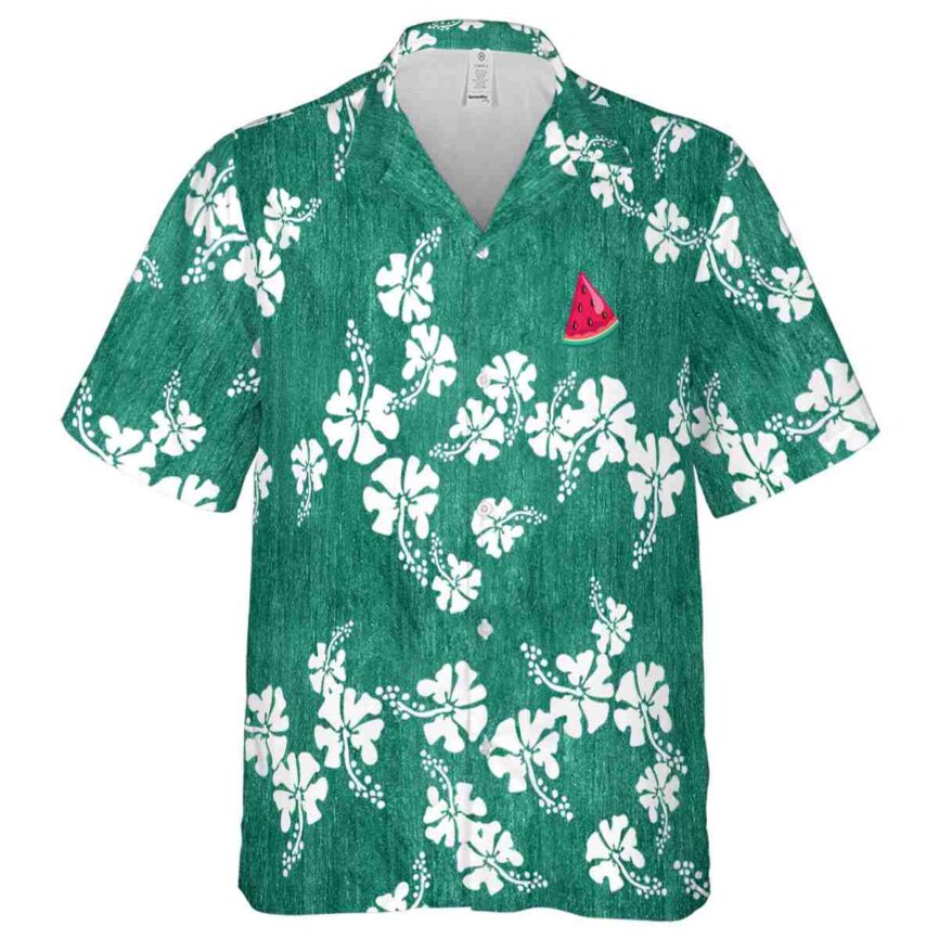 Watermelon Hibiscus Blossom Hawaiian Shirt Fashion forward