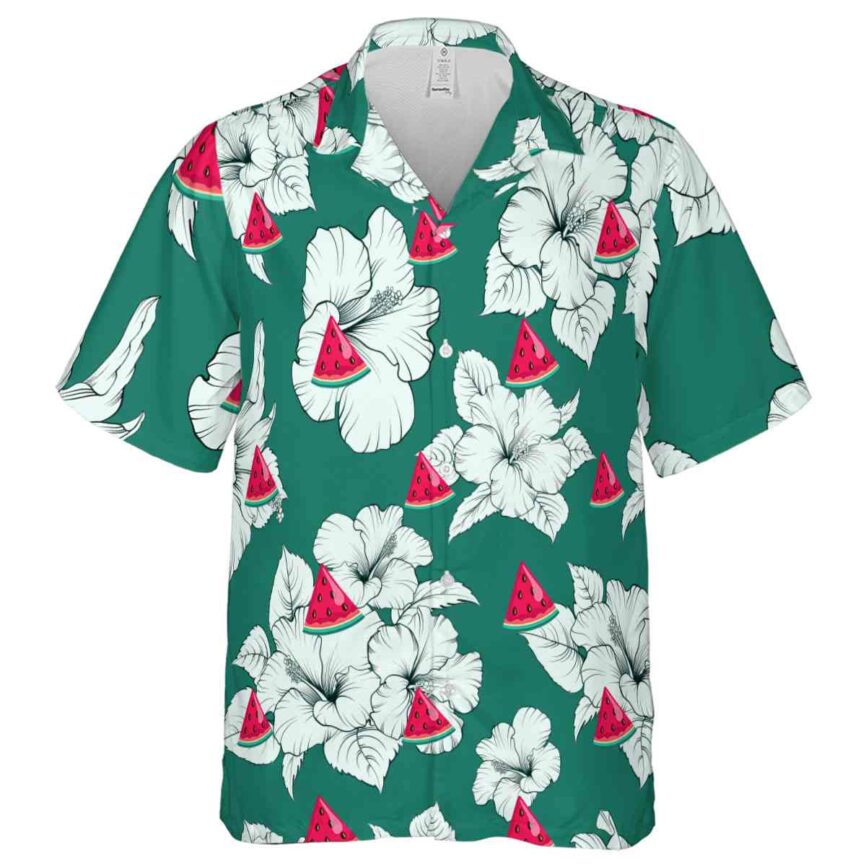 Watermelon Hibiscus Flower Hawaiian Shirt Fashion forward