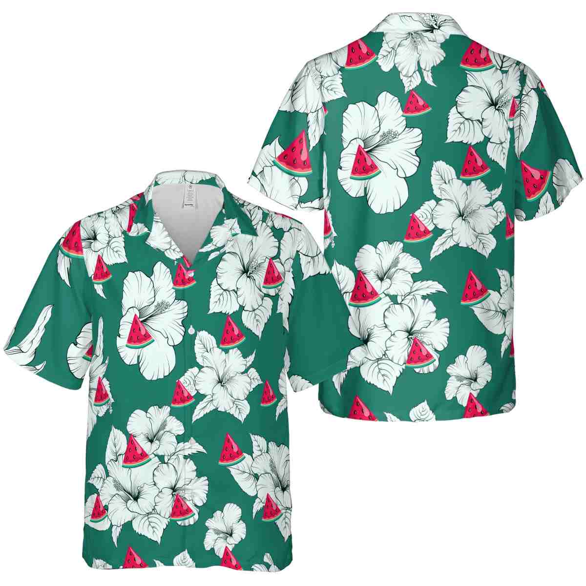 Watermelon Hibiscus Flower Hawaiian Shirt Premium grade Watermelon Hibiscus Flower Hawaiian Shirt Premium grade