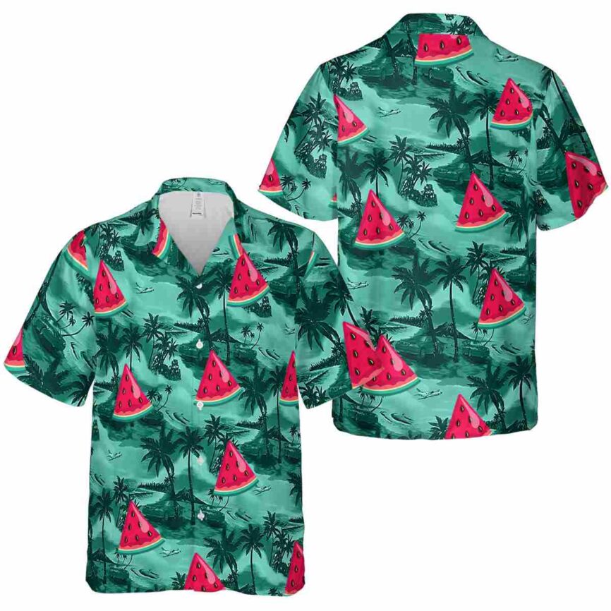 Watermelon Island Beach Hawaiian Shirt Premium grade