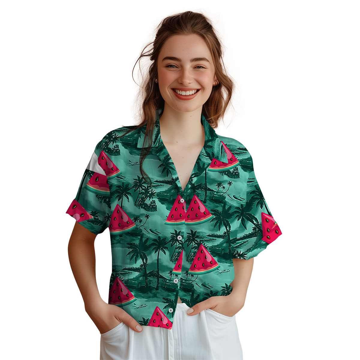 Watermelon Island Beach Hawaiian Shirt Top rated Watermelon Island Beach Hawaiian Shirt Top rated