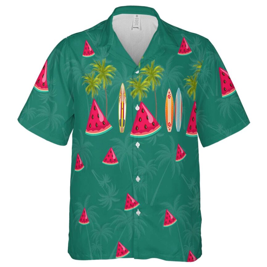 Watermelon Island Theme Hawaiian Shirt Fashion forward