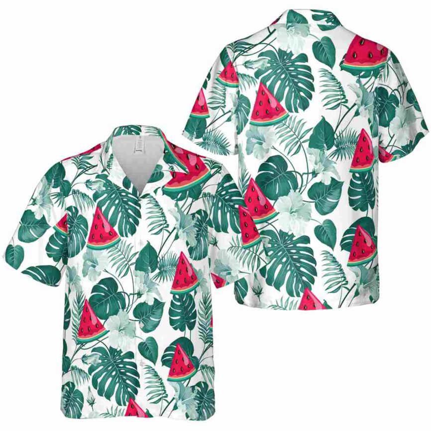 Watermelon Leaf Pattern Hawaiian Shirt Premium grade