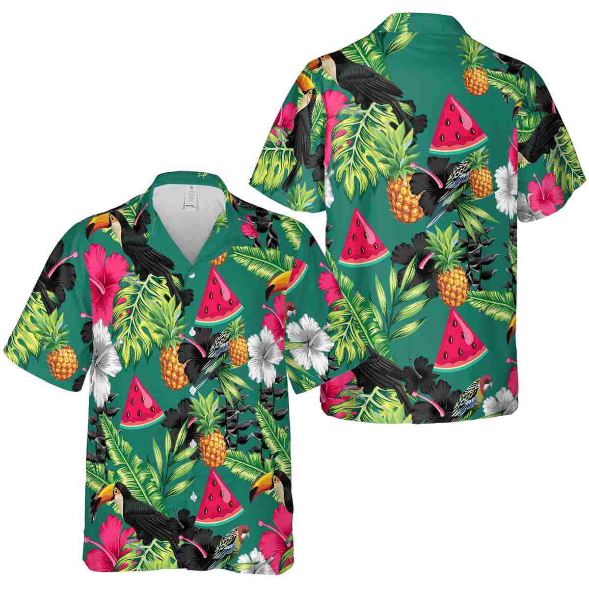 Watermelon Leafy Toucan Hawaiian Shirt Premium grade Watermelon Leafy Toucan Hawaiian Shirt Premium grade