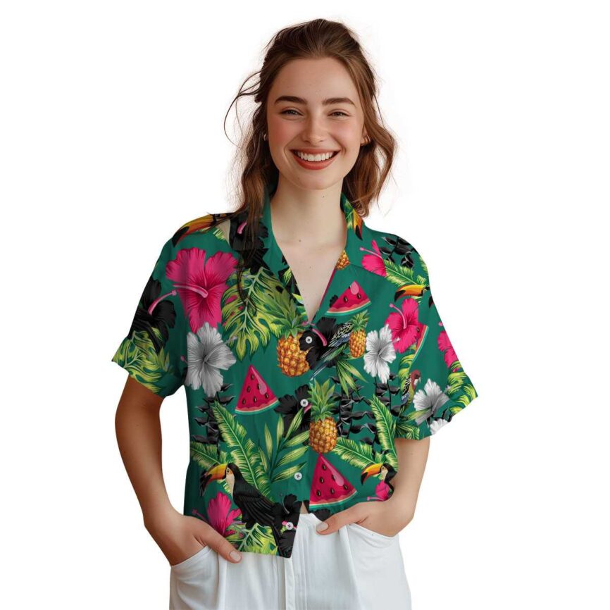 Watermelon Leafy Toucan Hawaiian Shirt Top rated
