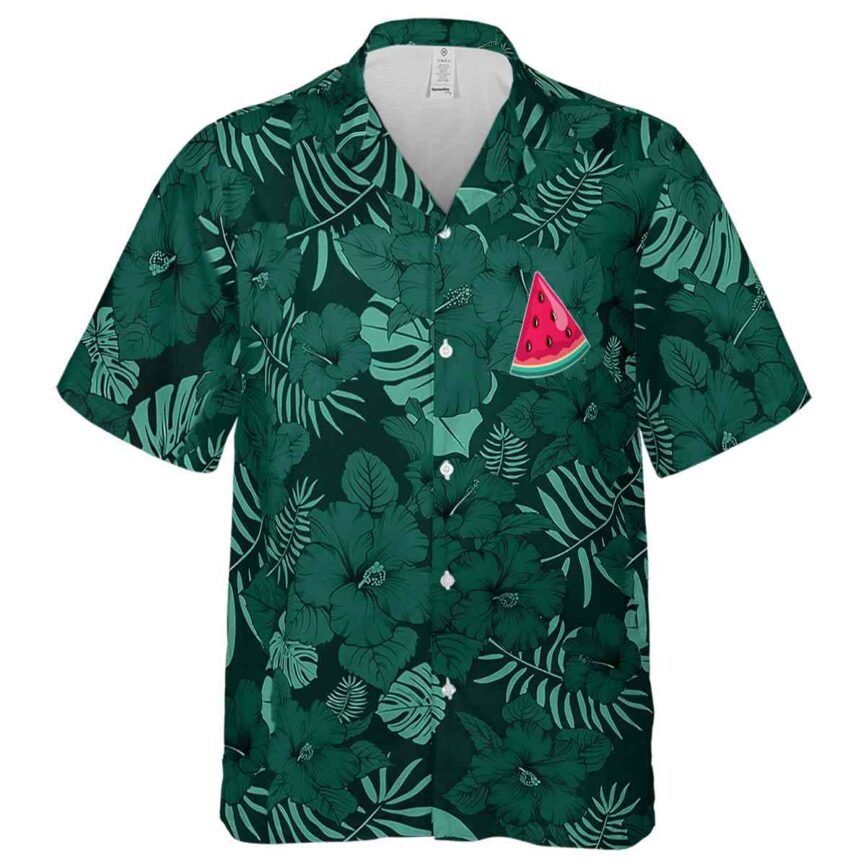 Watermelon Monochrome Floral Hawaiian Shirt Fashion forward