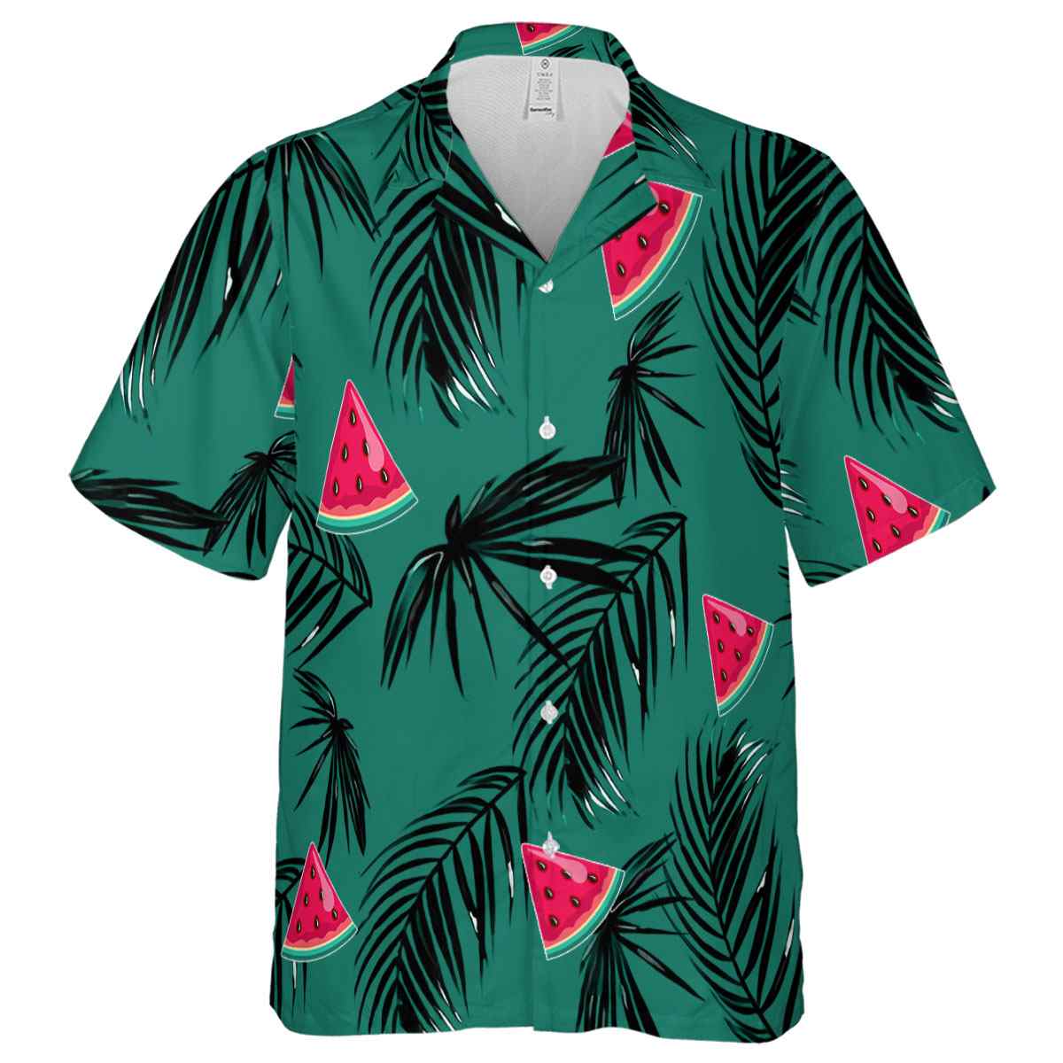 Watermelon Monochrome Palm Hawaiian Shirt Fashion forward Watermelon Monochrome Palm Hawaiian Shirt Fashion forward