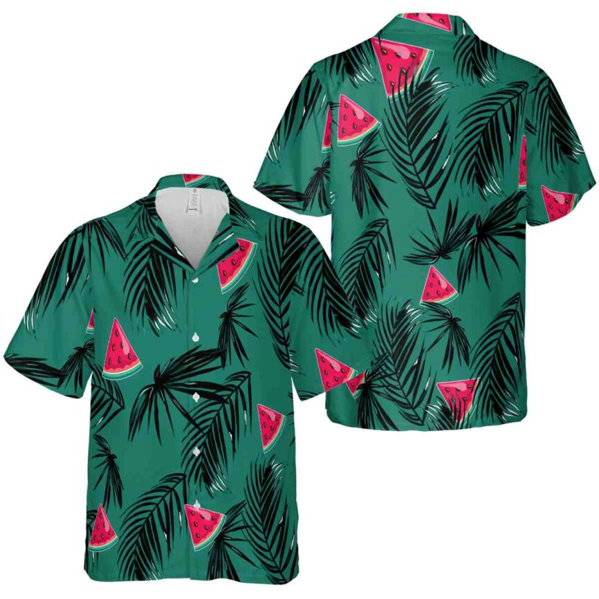 Watermelon Monochrome Palm Hawaiian Shirt Premium grade
