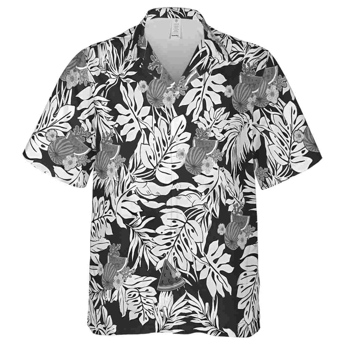 Watermelon Monstera Foliage Hawaiian Shirt Fashion forward Watermelon Monstera Foliage Hawaiian Shirt Fashion forward