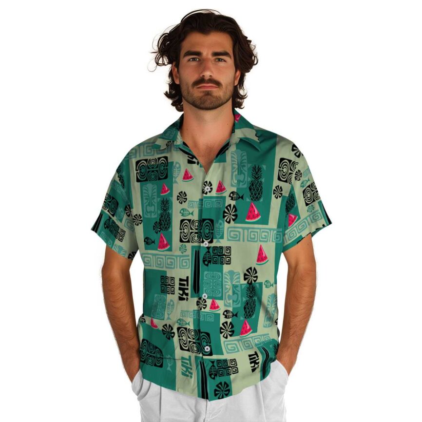 Watermelon Tiki Motifs Hawaiian Shirt New Arrival