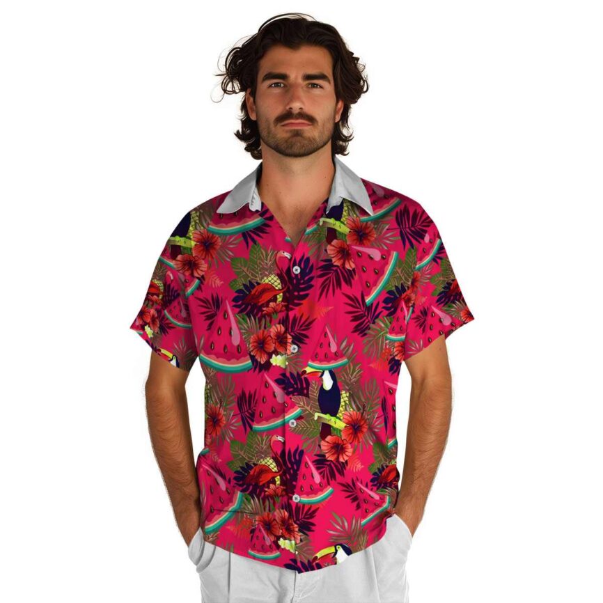 Watermelon Tropical Bird Hawaiian Shirt New Arrival