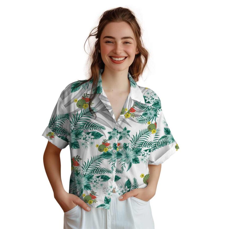 Watermelon Tropical Blossom Hawaiian Shirt Top rated