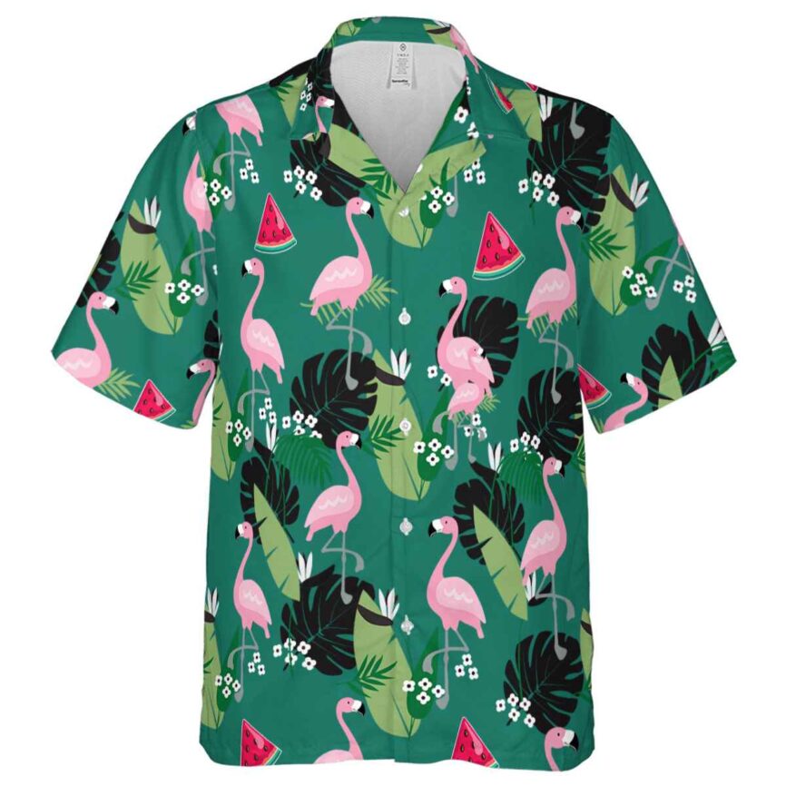 Watermelon Tropical Flamingo Hawaiian Shirt Fashion forward