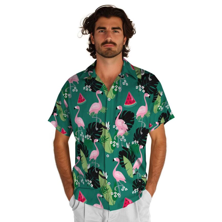 Watermelon Tropical Flamingo Hawaiian Shirt New Arrival