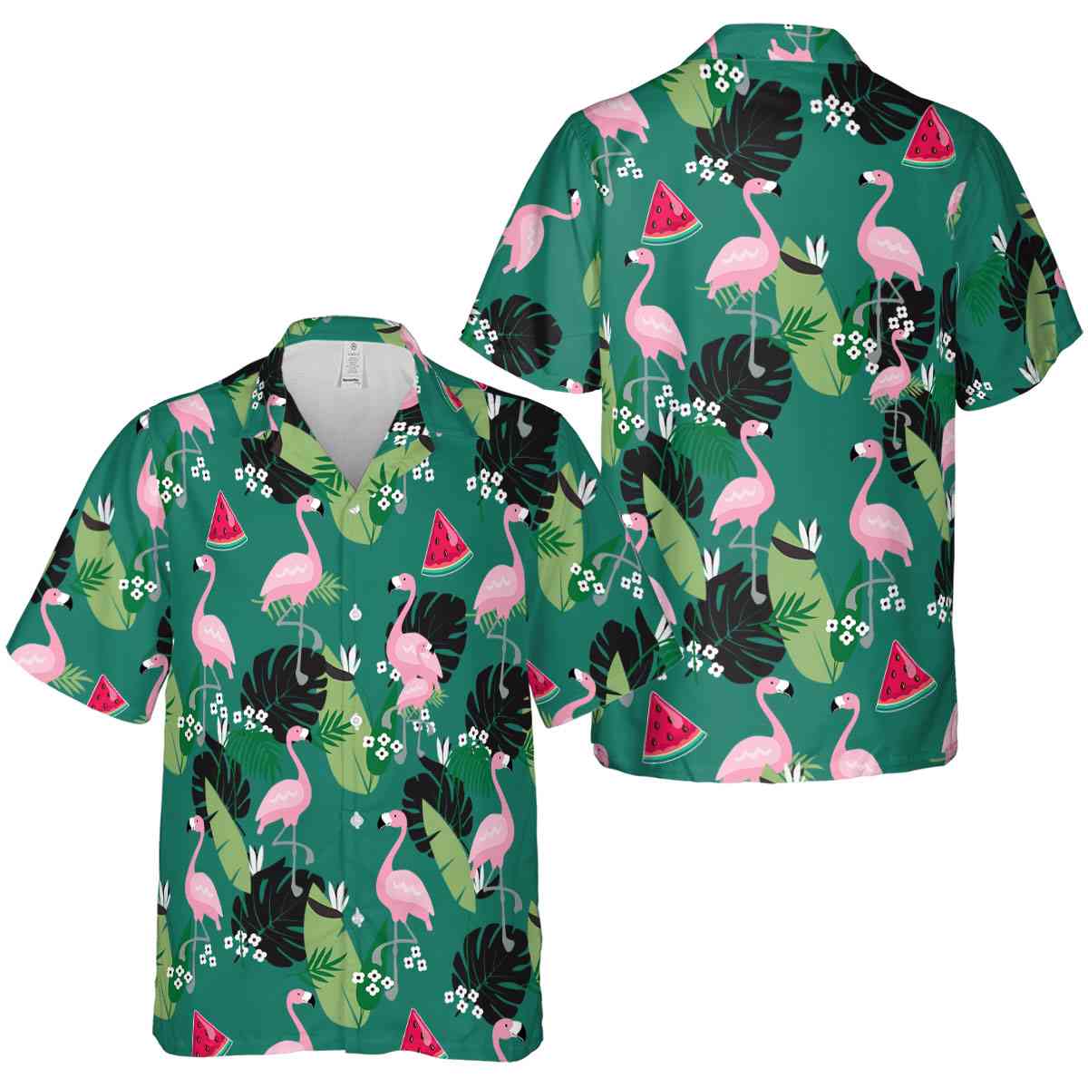 Watermelon Tropical Flamingo Hawaiian Shirt Premium grade Watermelon Tropical Flamingo Hawaiian Shirt Premium grade